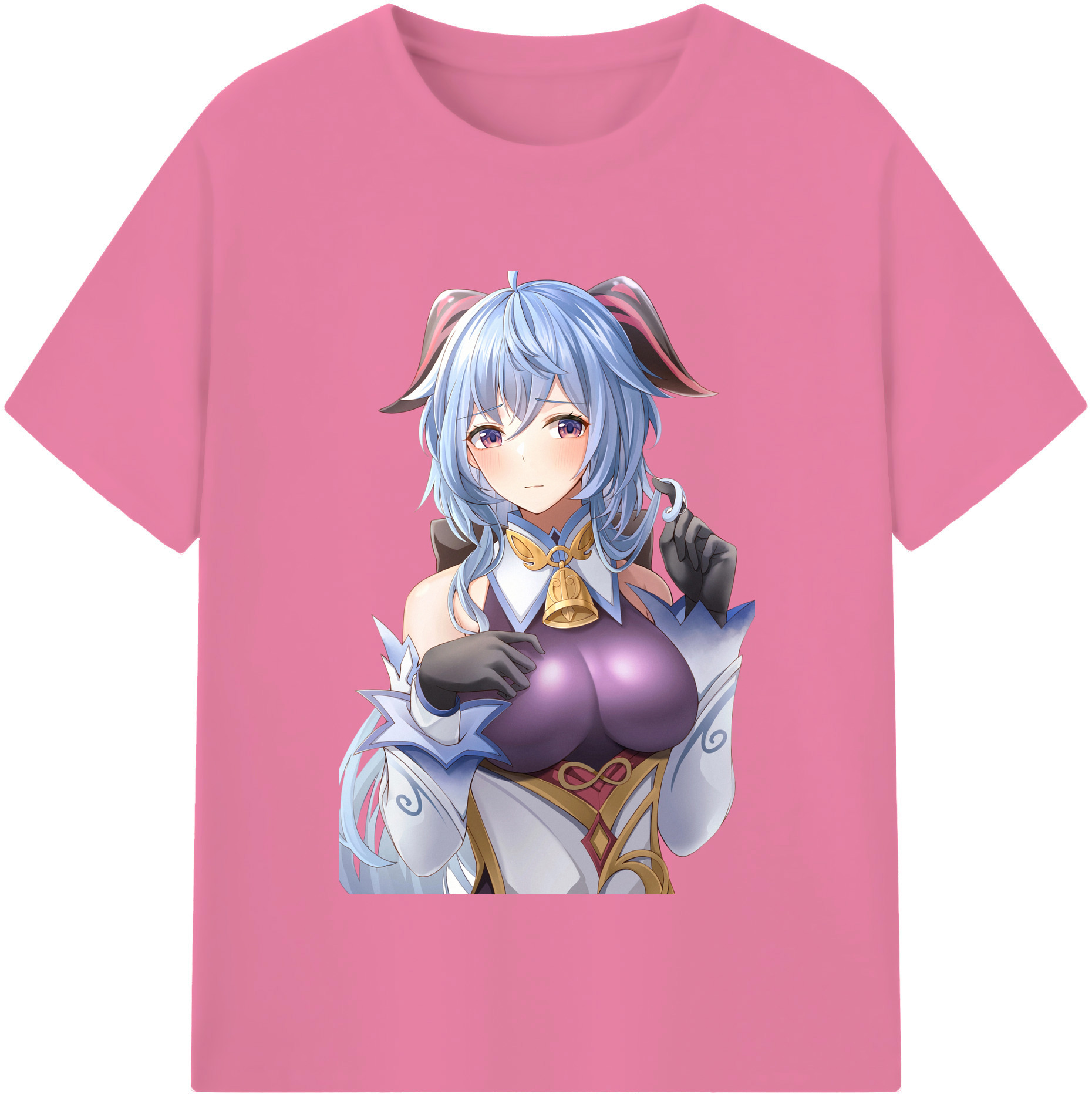 げんし神 甘雨 かんう genshin Ganyu 綿100％半袖Tシャツ（フロントプリント）